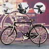 Mini bicicletă metalică de colecție, design vintage, scară 1:10