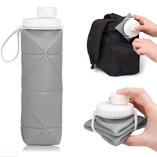 1+1 CADOU Sticlă Pliabilă din Silicon pentru Apă, Sport și Călătorii - FOLDSIP