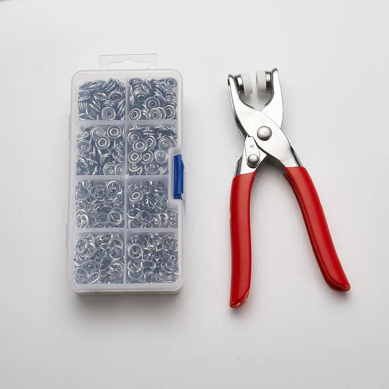 Set clește profesional și capse metalice 9.5mm – ideal pentru haine, pantofi și accesorii