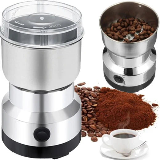 1+1 CADOU Rasnita electrica de cafea, inox, 14500RPM, pentru boabe de cafea/condimente