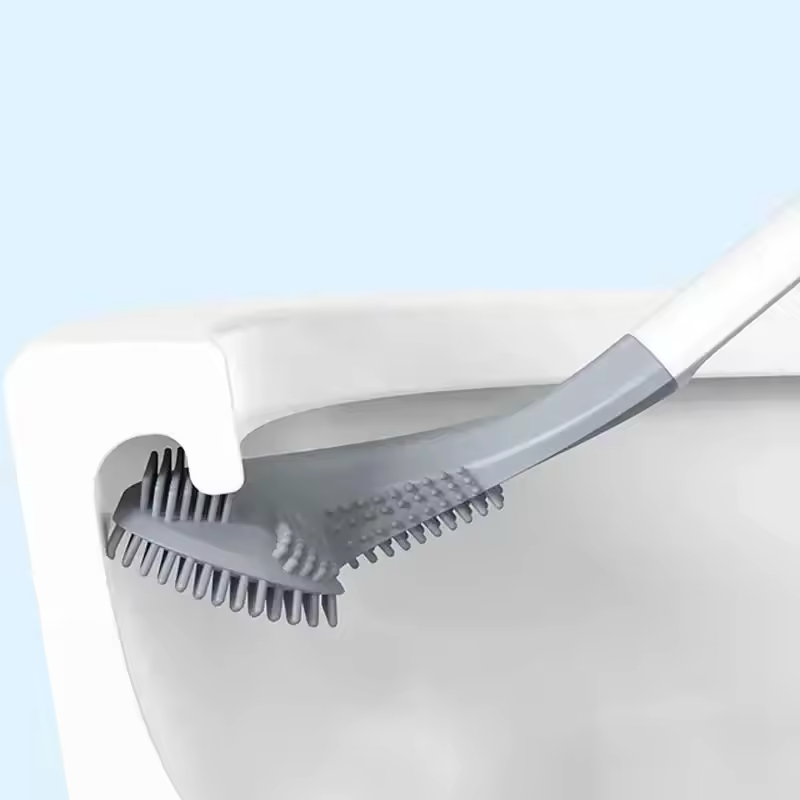 1+1 CADOU - Perie WC din silicon – mâner lung, curățare eficientă