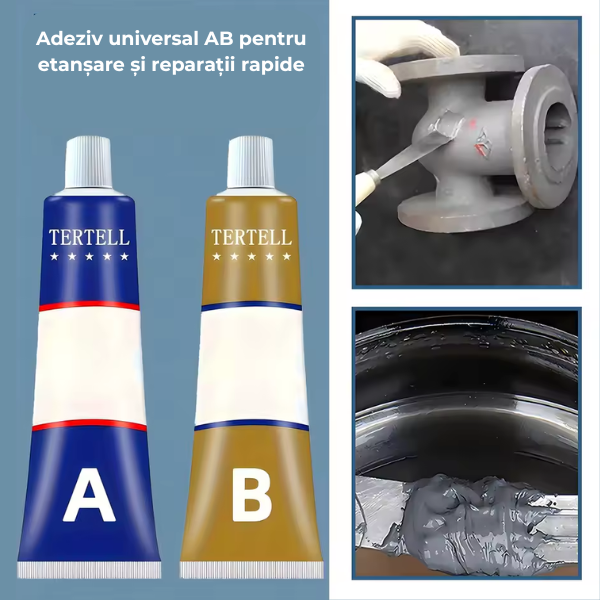 Adeziv universal AB pentru etanșare și reparații rapide