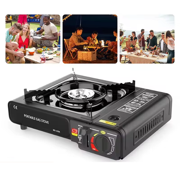 Aragaz Portabil pentru Camping FlameGo Pro, 2900W, Aprindere Automată, Compatibil Butan