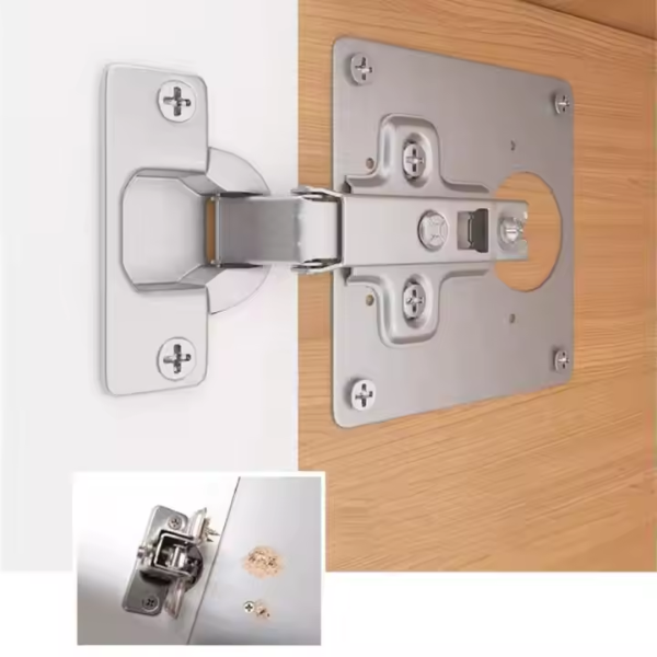 Set 6 x Placa de reparatie balama pentru usi de dulap, conexiune usi din otel inoxidabil