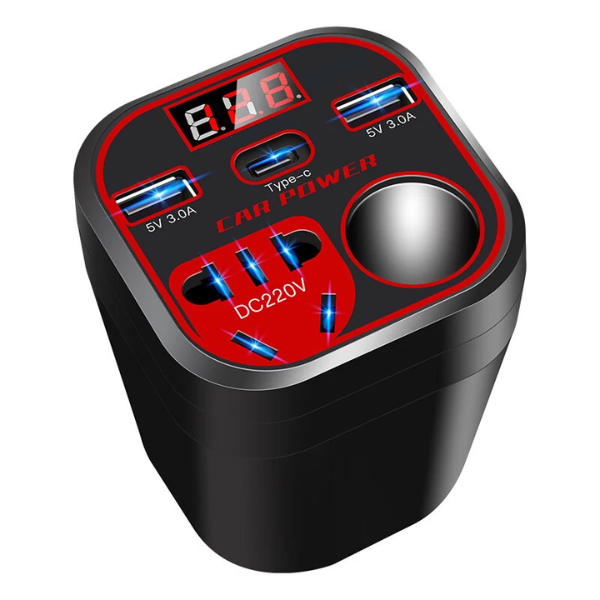 Invertor Auto 12V/24V la 220V cu 6 Porturi
