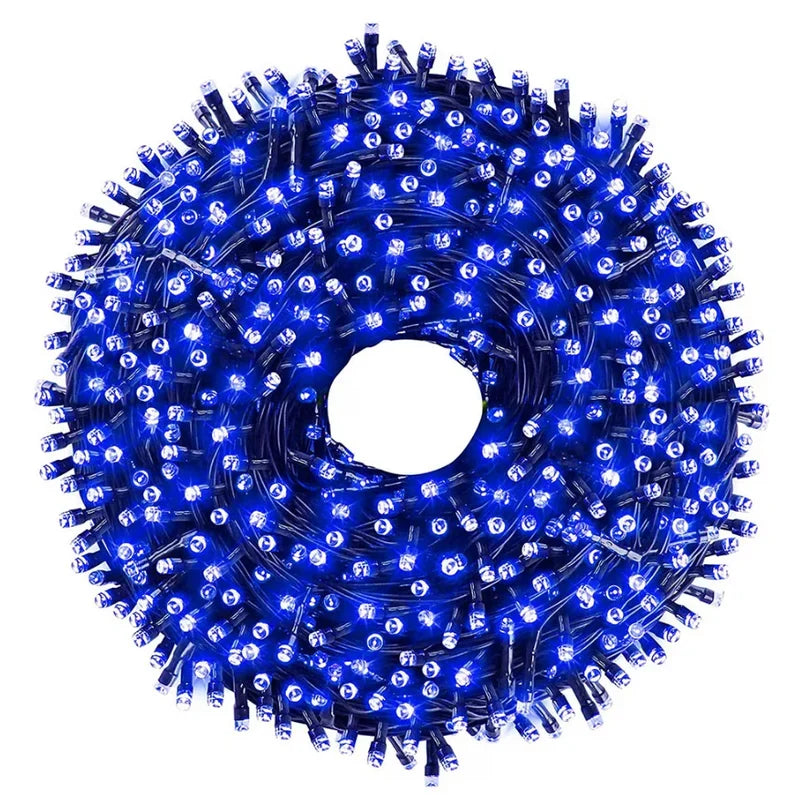 Instalație de Crăciun Rolă 100 m, 800 LED-uri, 8 Moduri de Iluminare – Alb Rece, Alb Cald, Albastru sau Multicolor