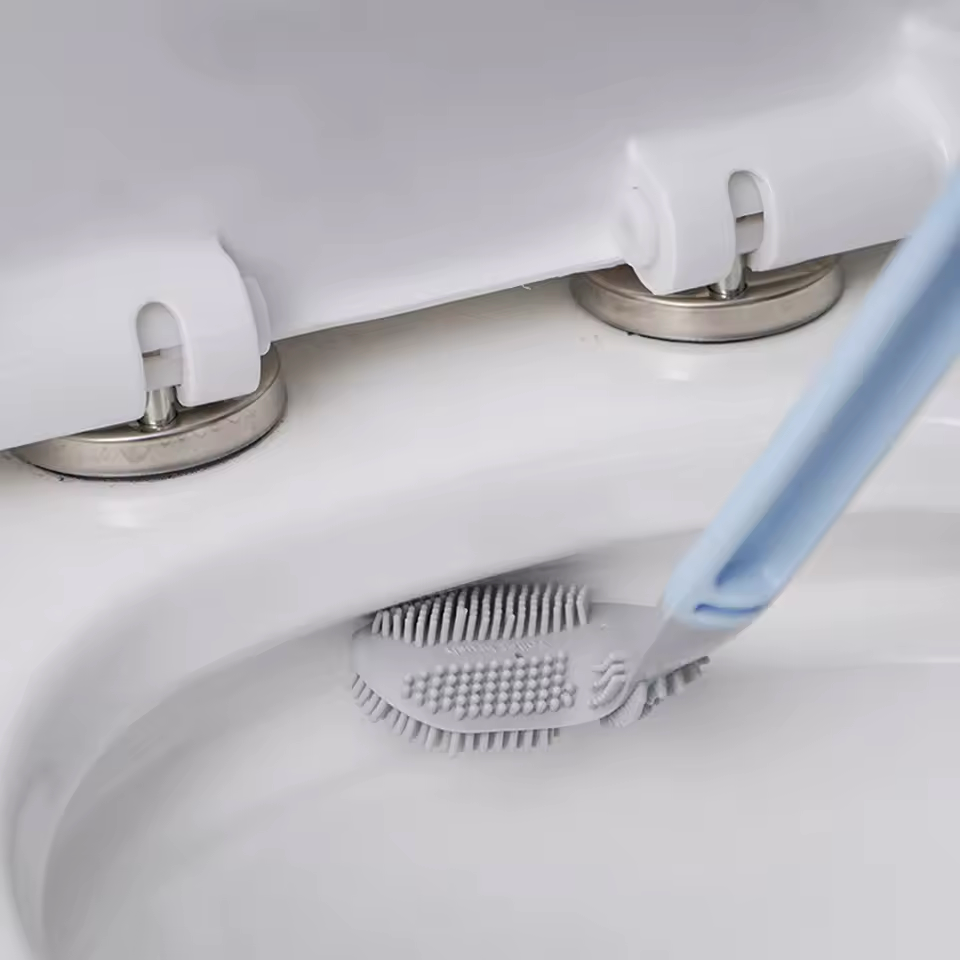 1+1 CADOU - Perie WC din silicon – mâner lung, curățare eficientă