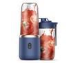 Blender portabil USB pentru smoothie și sucuri, 400 ml, multifuncțional, autonomie extinsă, autocurățare, 6 lame din oțel inoxidabil, 21.000 rpm, albastru