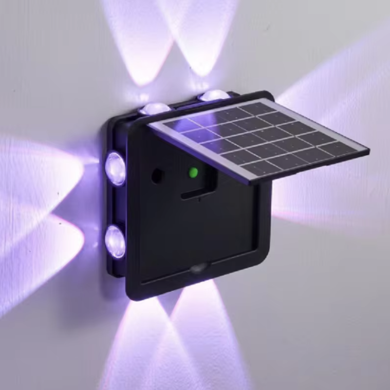 Lampă solară de perete pentru exterior, rezistentă la apă, cu LED