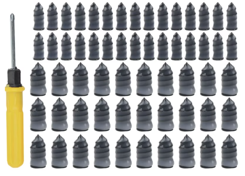 Set 60 bucăți reparație rapidă anvelope, șuruburi antifugă aer, instrument inclus + cutie portabilă