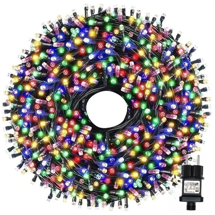 1+1 CADOU Instalatie de Crăciun Liniară 21M / 28M – 300 LED-uri, 8 Jocuri de Lumini