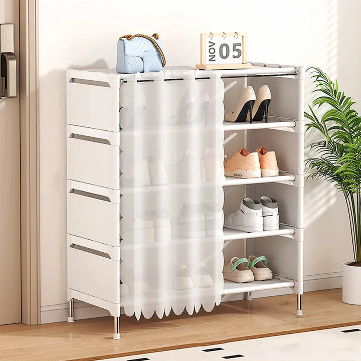 Raft Pantofi Multifuncțional, Economisire Spațiu, Dimensiuni 58x26x78 cm