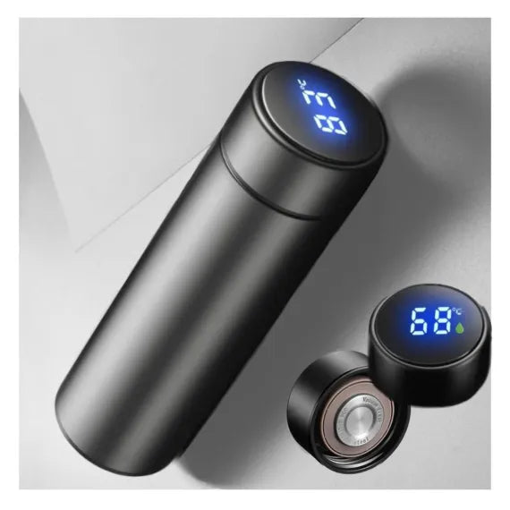Pachet 1+1 CADOU Termos Smart cu Afișaj LED pentru Temperatură, 500 ml, Inox