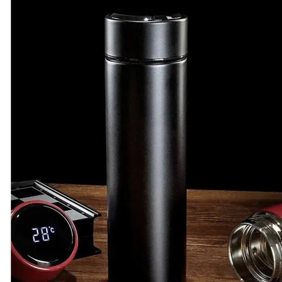 Pachet 1+1 CADOU Termos Smart cu Afișaj LED pentru Temperatură, 500 ml, Inox