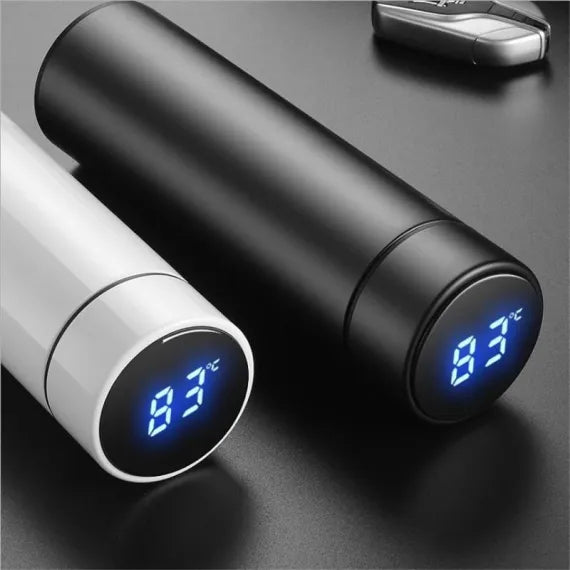 Pachet 1+1 CADOU Termos Smart cu Afișaj LED pentru Temperatură, 500 ml, Inox